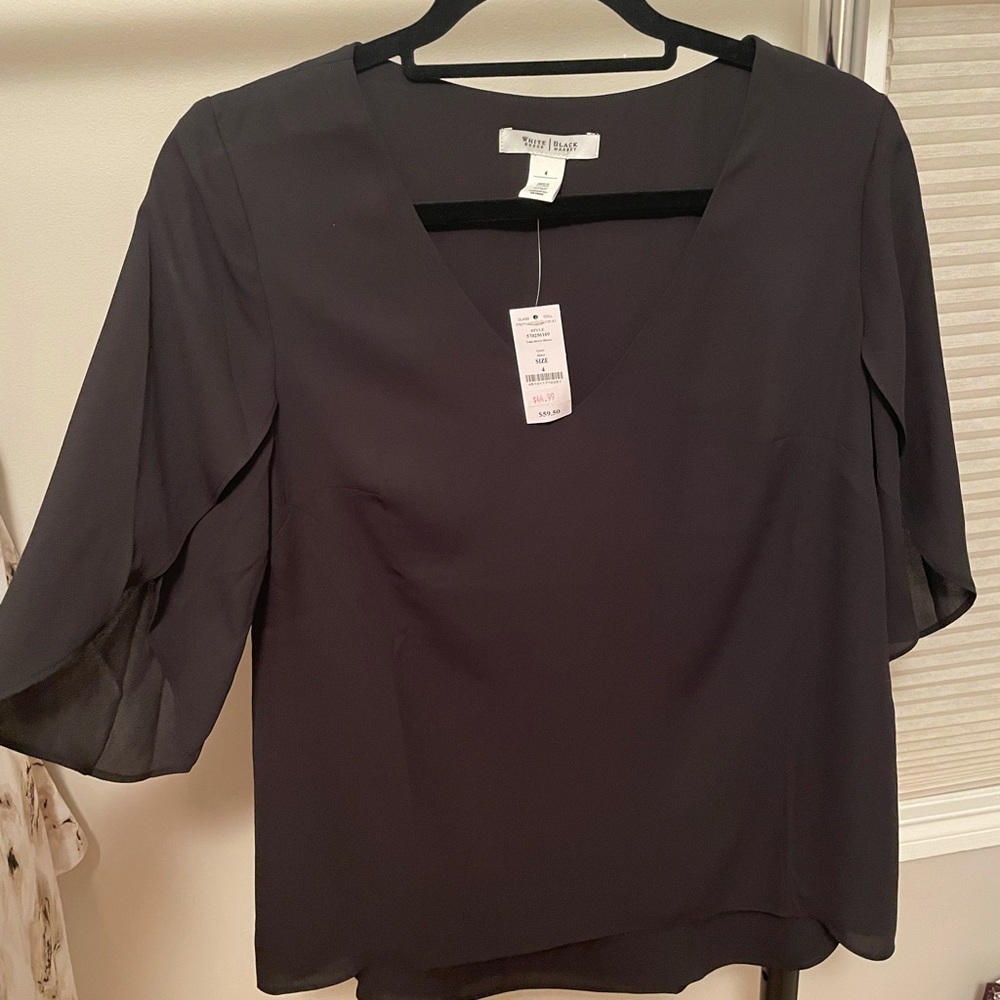 WHBM tulip sleeve blouse NWT size 4